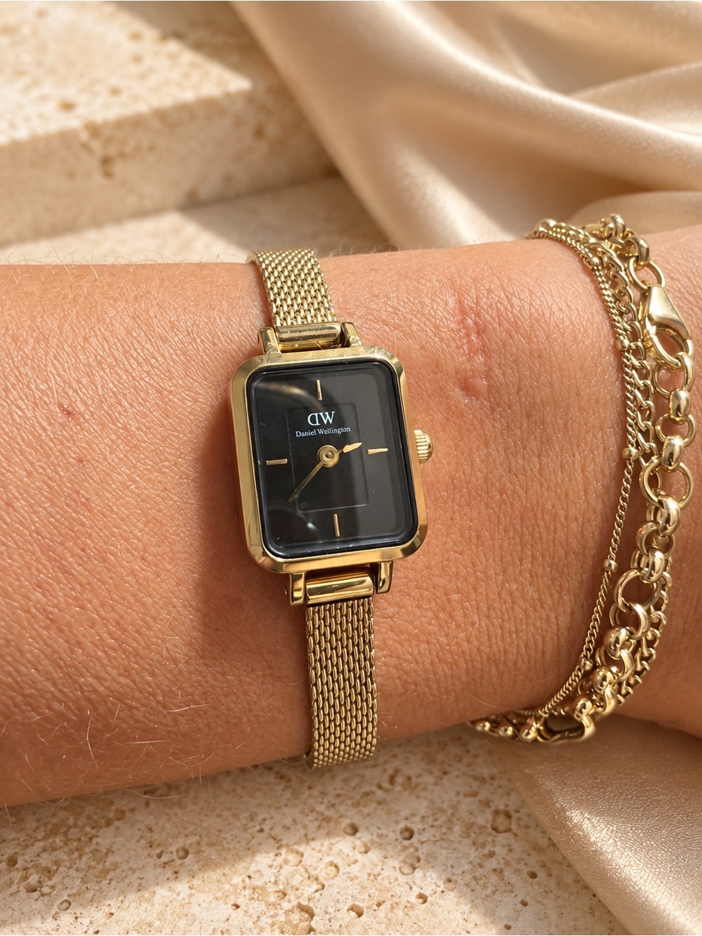 Daniel Wellington Quadro Mini Evergold Onyx